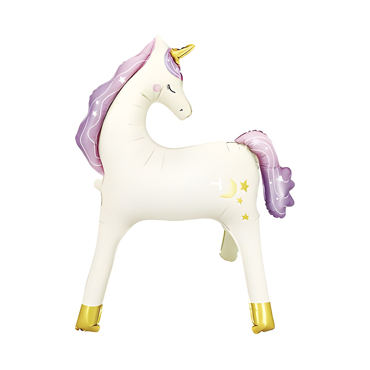 Globo Foil Unicornio Mate de Pie 113,5 x 95,5 cm