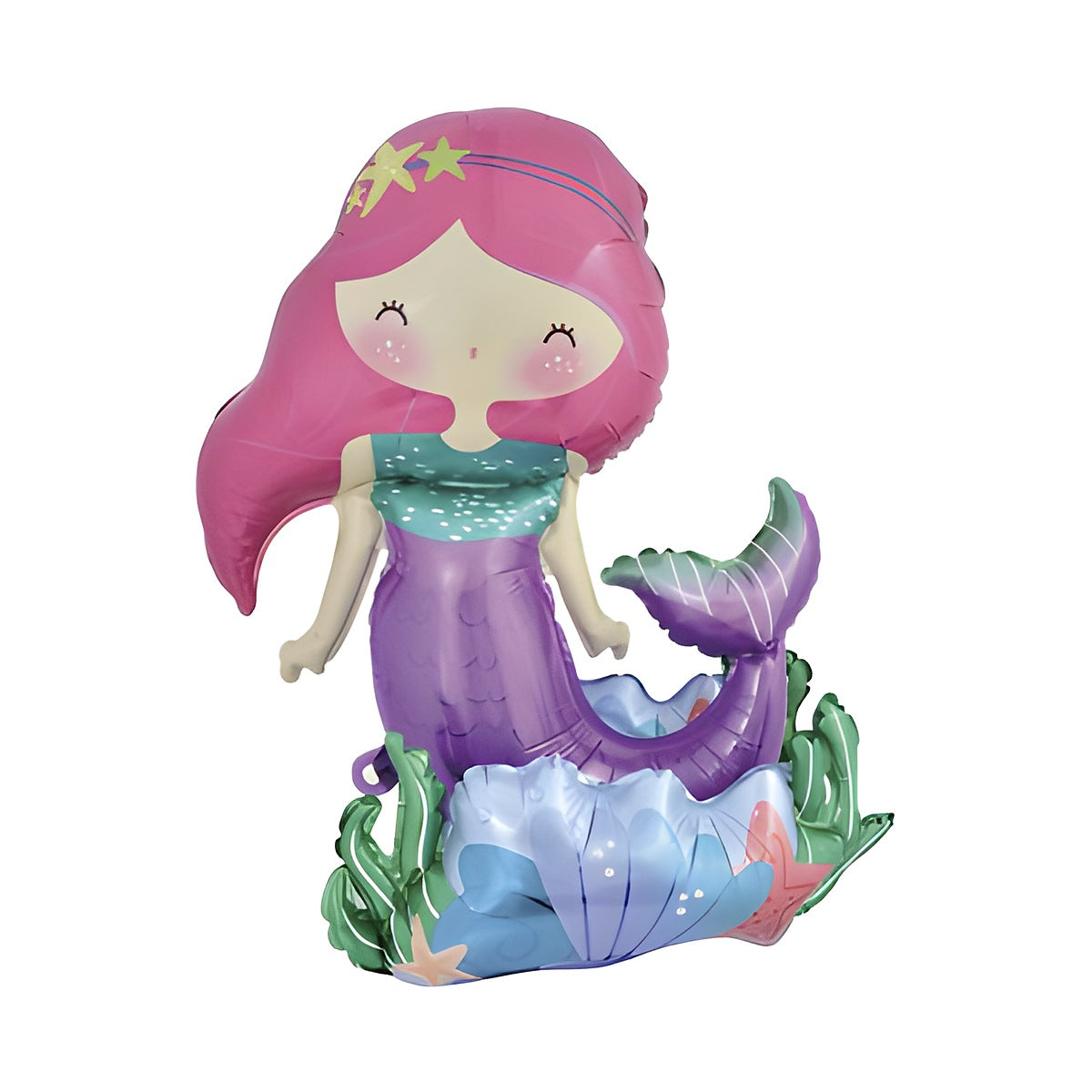 Globo Foil con Base Sirena 56 x 36 x 65 cm