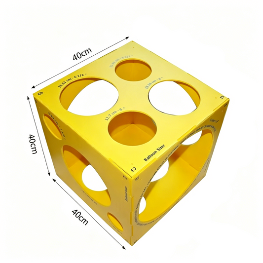 Caja Medidora de Globos Plegable 13 Tamaños de 3 a 14 Pulgadas Plástico Resistente