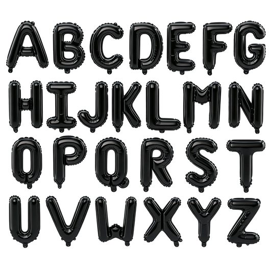 Globo Foil Letras 40cm (16") Negro