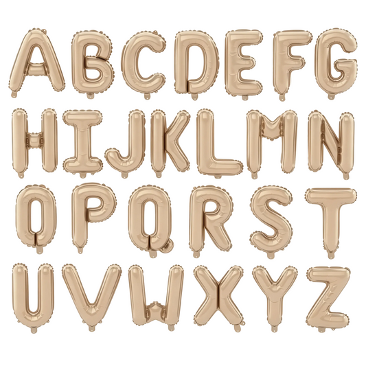 Globo Foil Letras 40cm (16") Beige