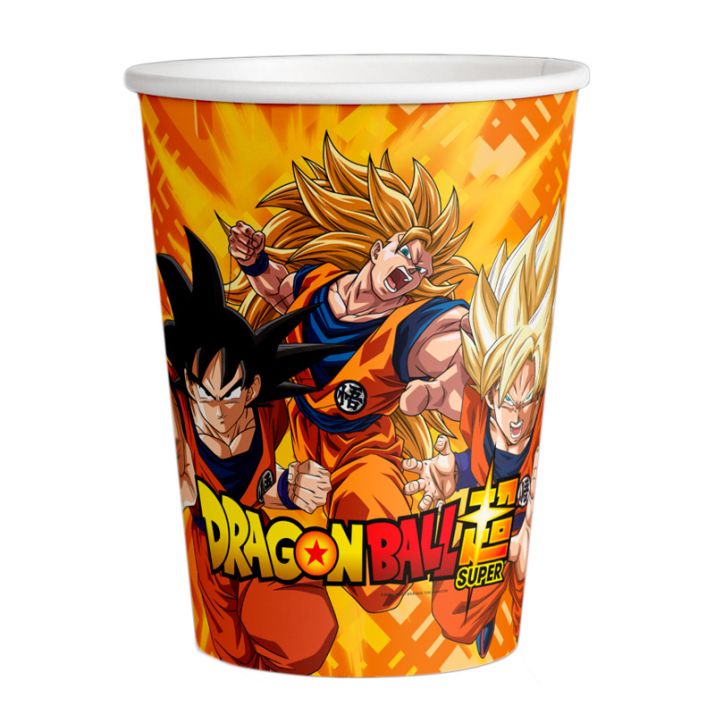 Vasos de papel Dragon Ball 250 ml 8 uds