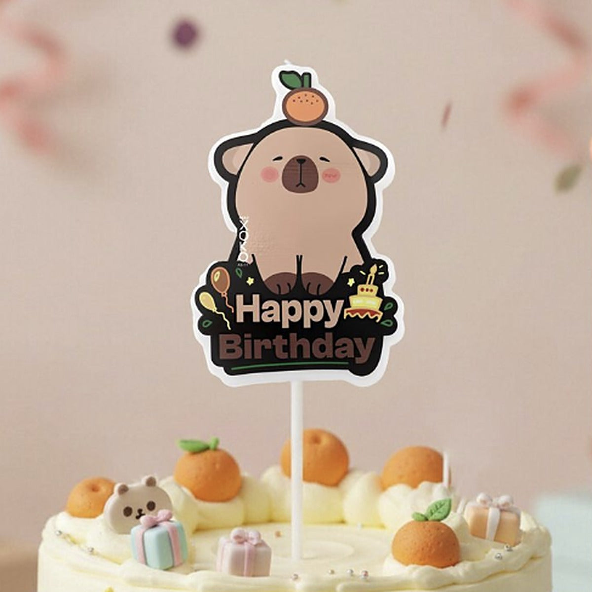 Vela Capibara 3D Happy Birthday 6 x 7,6 cm