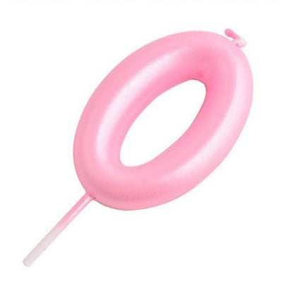 Vela Número Cumpleaños Metálica Rosa Claro 6cm