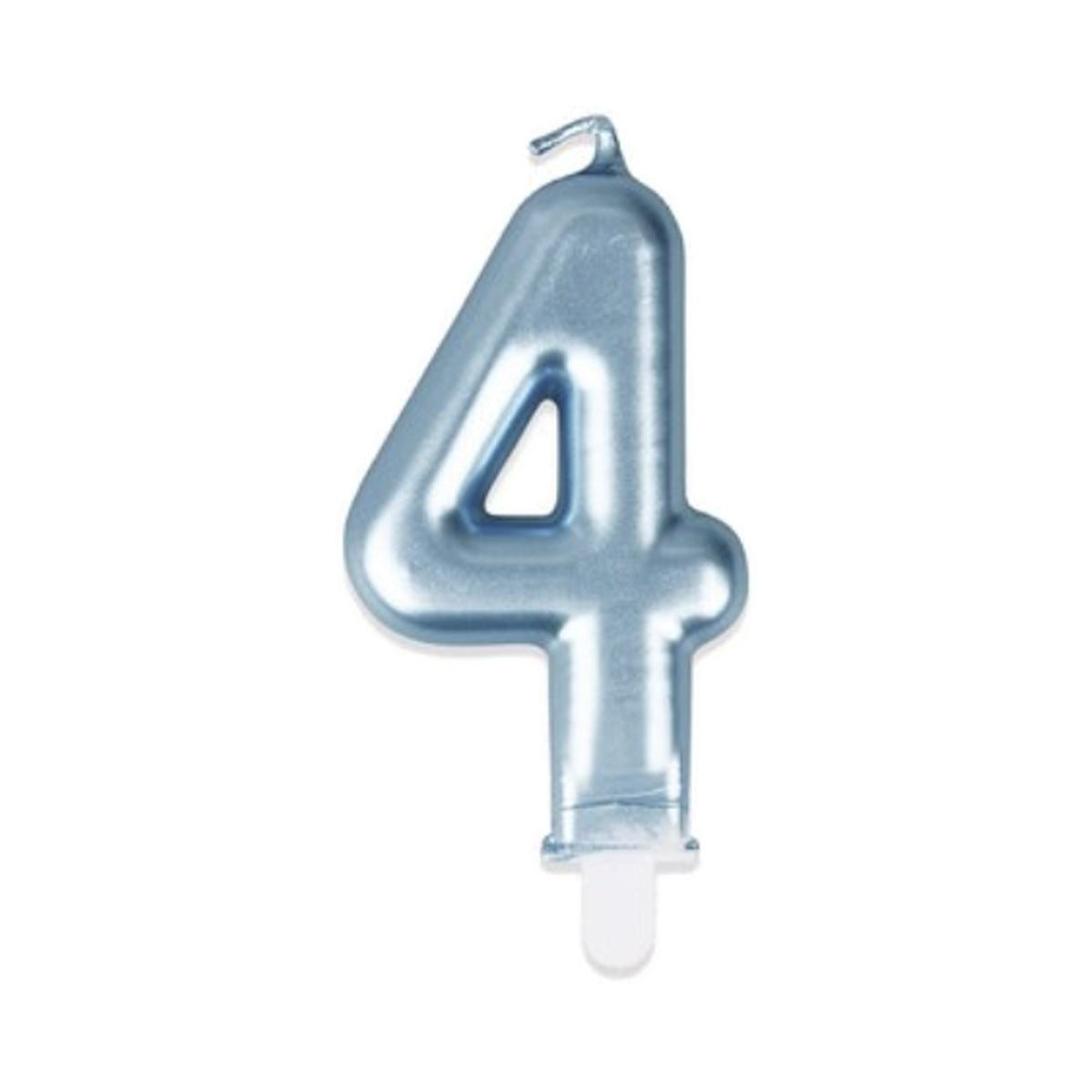 Vela Número Metalizada Azul 7,5 cm (0-9 y ?) - 4