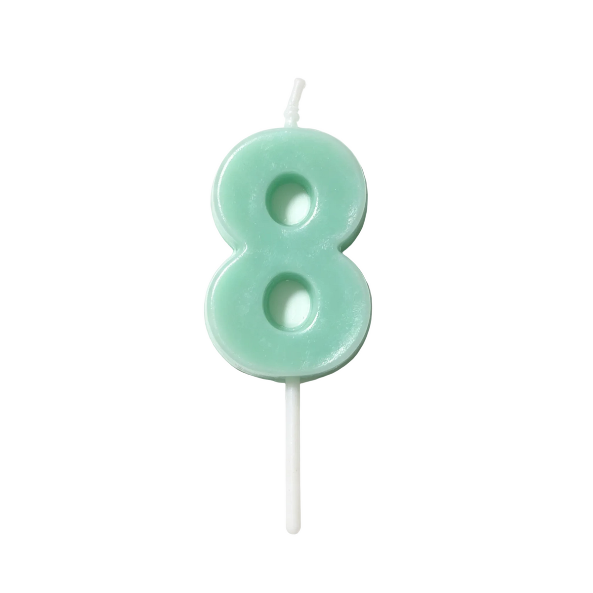 Vela para tarta en color menta números 0-9