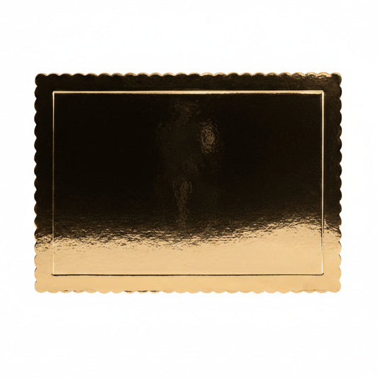 Bandeja Rectangular Extrafuerte Dorada 3 mm para Tartas