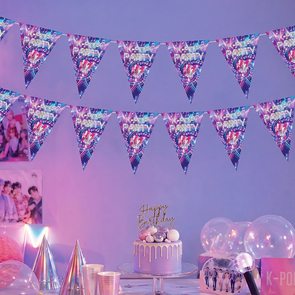 Banderines K-Pop Party 10 uds 3 m