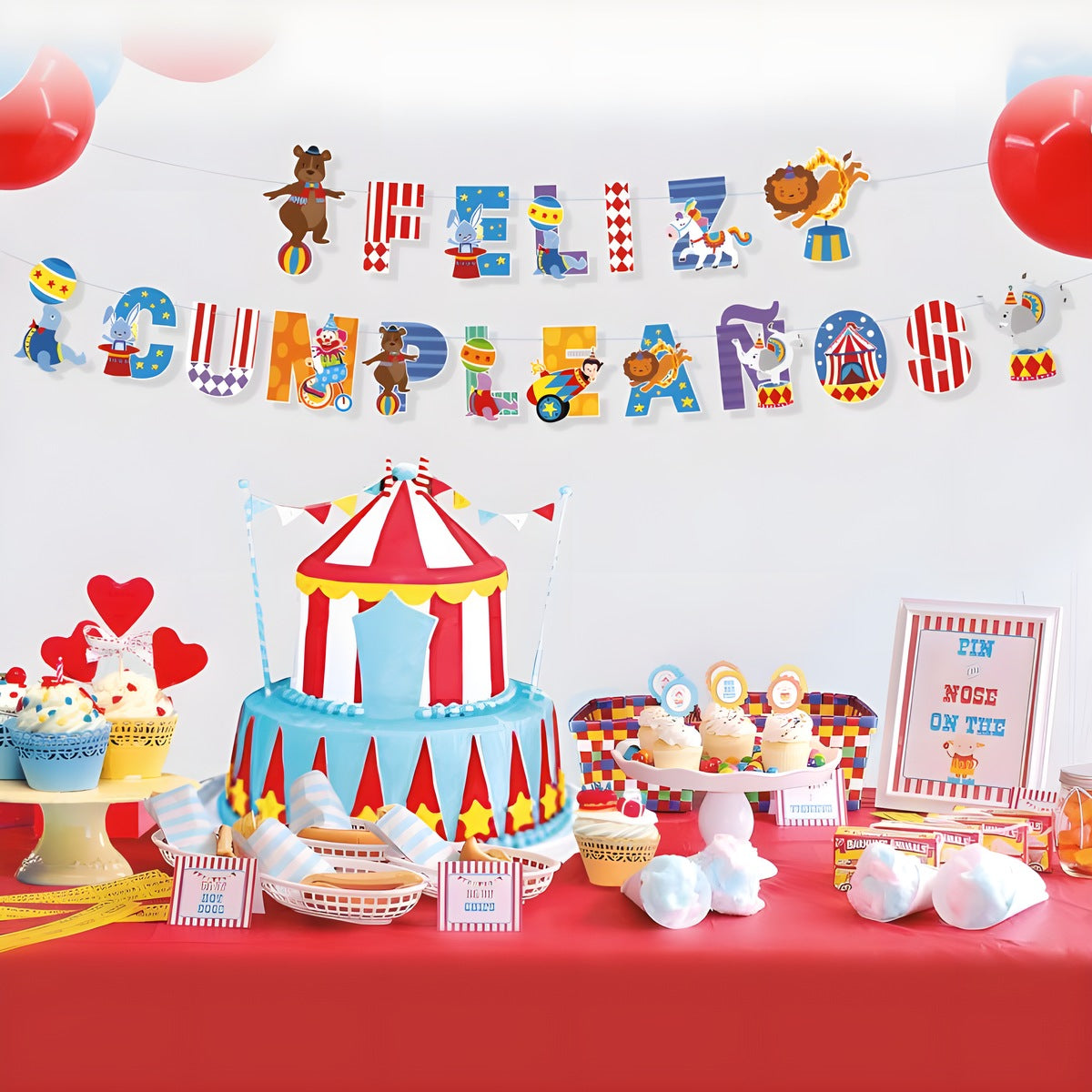 Guirnalda Feliz Cumpleaños Circo 3,5 m
