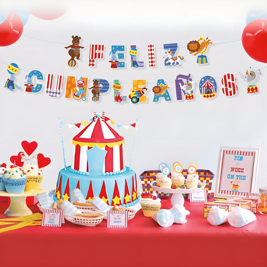 Guirnalda Feliz Cumpleaños Circo 3,5 m