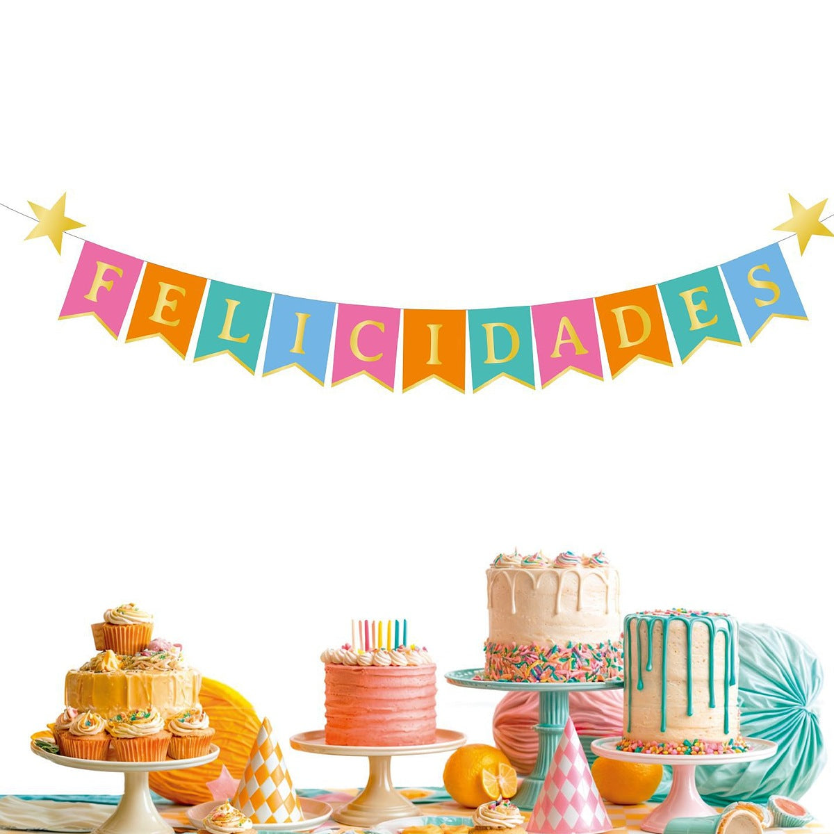 Guirnalda Felicidades Multicolor 5 m