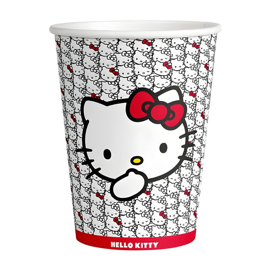Vasos Cartón Hello Kitty 250 ml 12 uds
