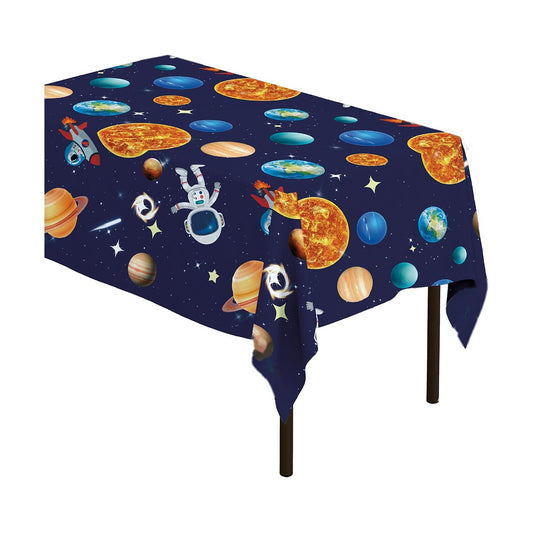 Mantel Plástico Espacio Planetas y Astronauta 137x274 cm