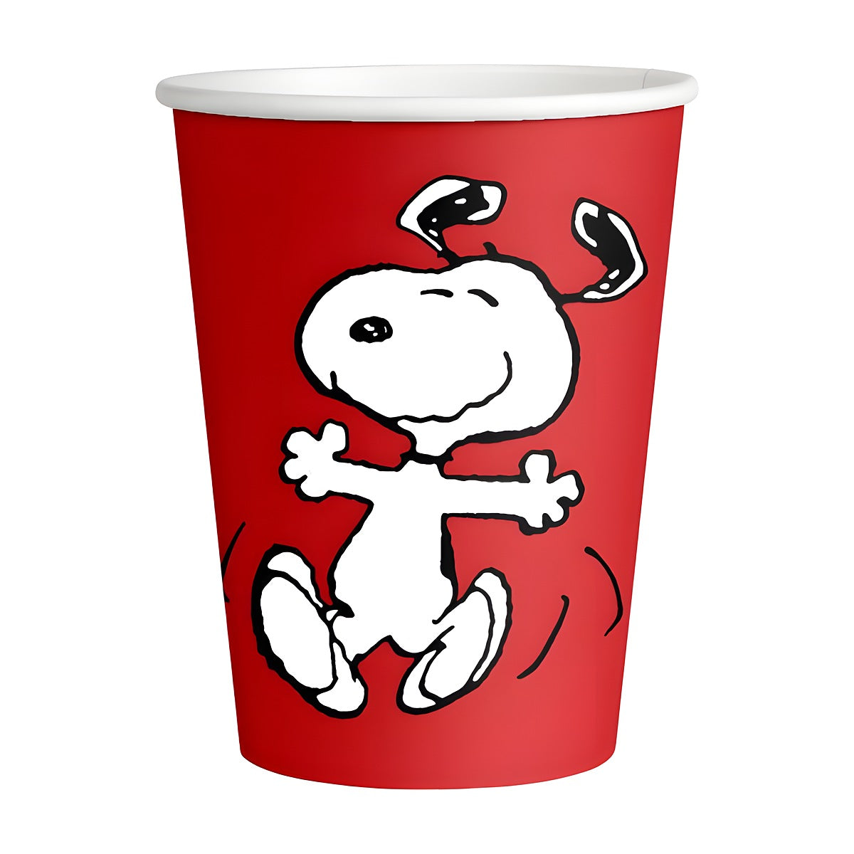 Vasos Cartón Snoopy Rojo 250 ml 12 uds