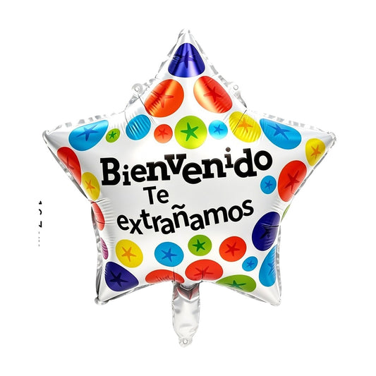 Globo Foil Estrella Bienvenido Te Extrañamos 45 cm
