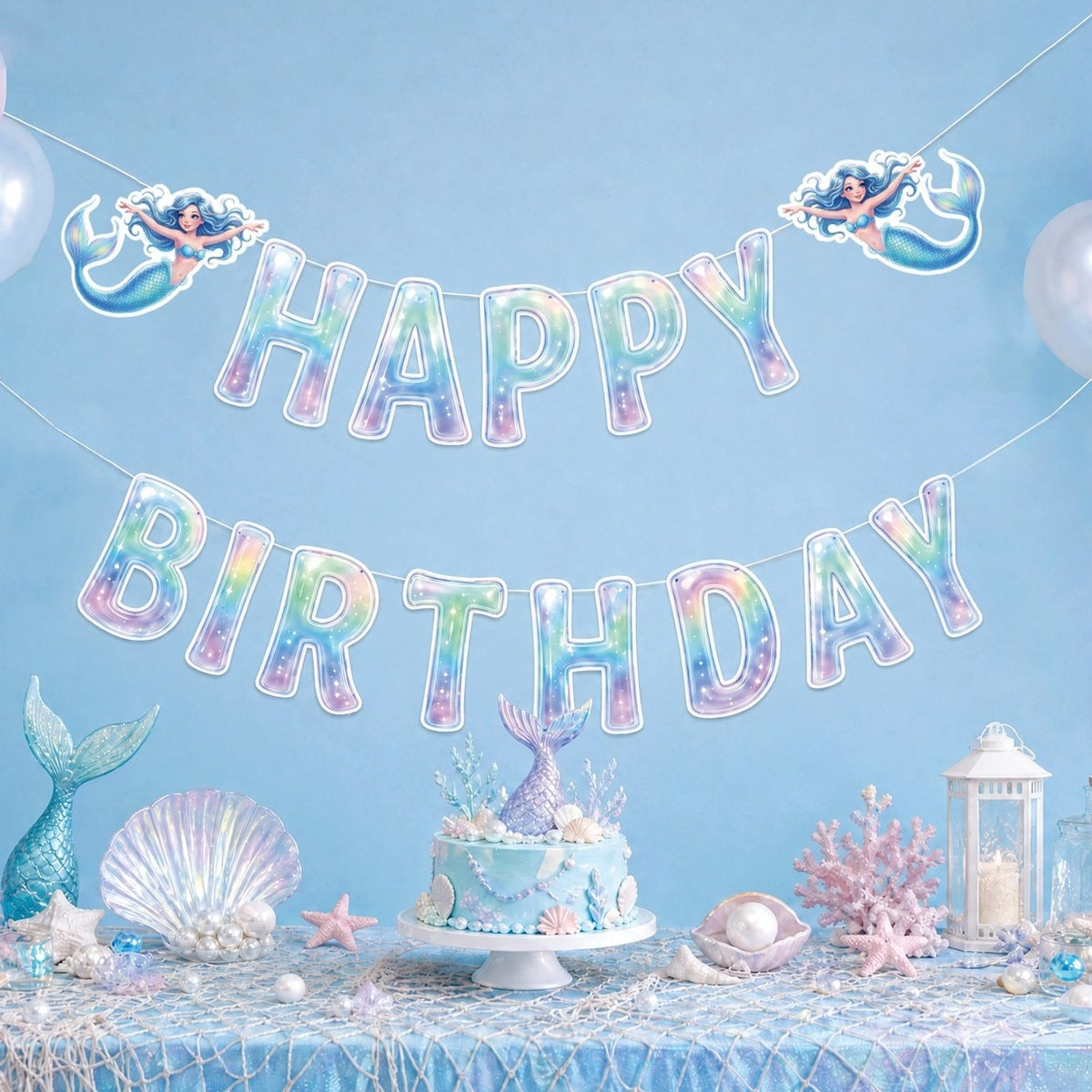 Guirnalda Happy Birthday Sirena 3 m