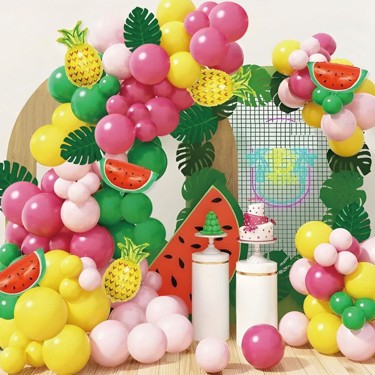 Set Arco de Globos Hawaii Tropical 106 piezas