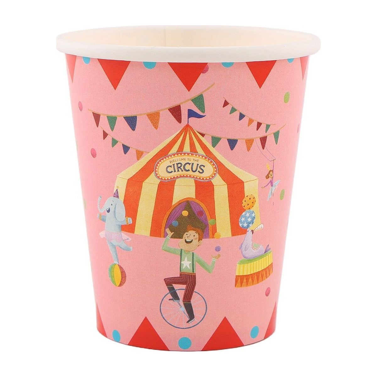 Set Vajilla Circo: Platos 6 uds, Servilletas 12 uds y Vasos 6 uds - Vasos
