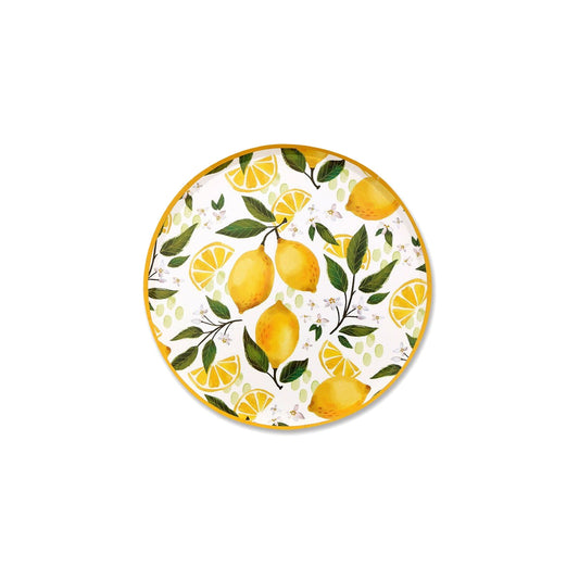 Set Vajilla Limones: Platos 6 uds y Vasos 12 uds - Platos 18 cm