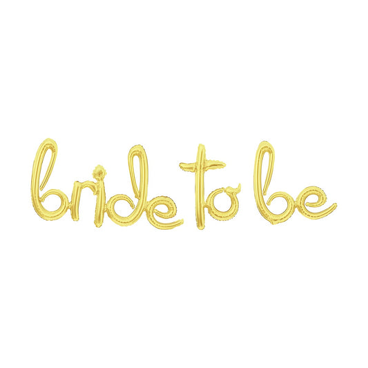 Pack Globo Foil Bride to Be Oro 204x54cm