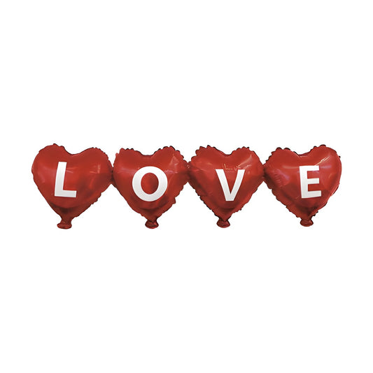 Guirnalda Globos Foil Corazones LOVE 25 x 98 cm