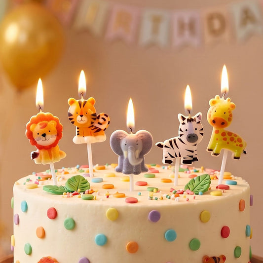 Velas Animales de la Selva 3 x 4 cm 5 uds