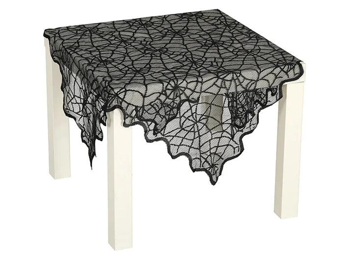 Mantel de Halloween Telaraña Negro 100 cm