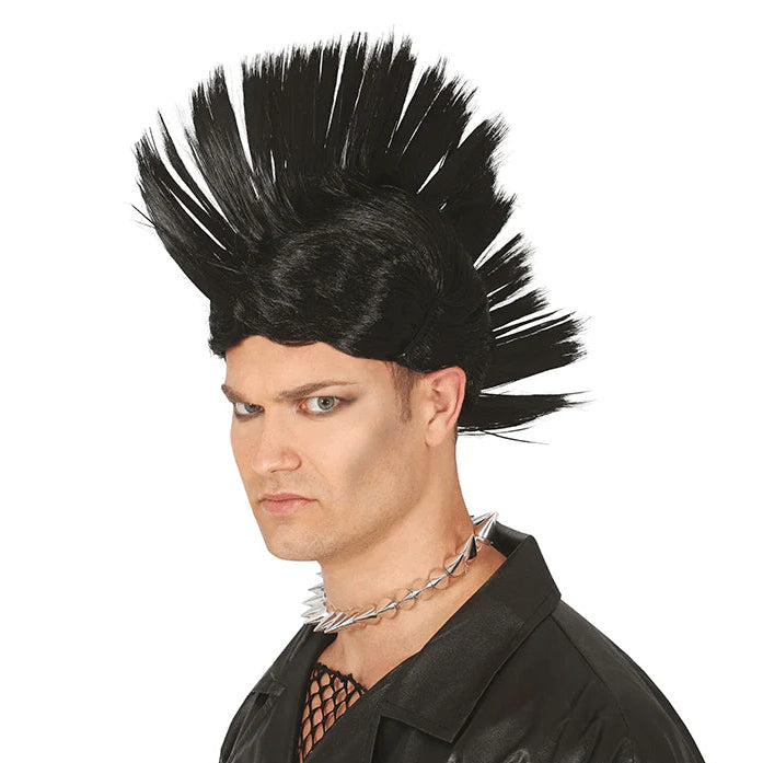 Peluca Negra Estilo Punk